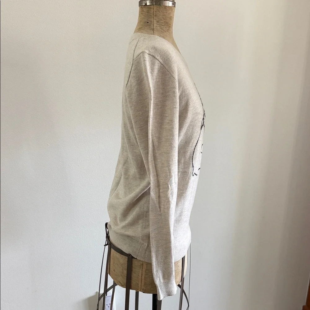 J. Crew Polar Bear Hug Wool Blend Crewneck Sweater- Size Small